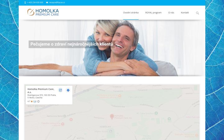 Screenshot of homolkapremiumcare.cz