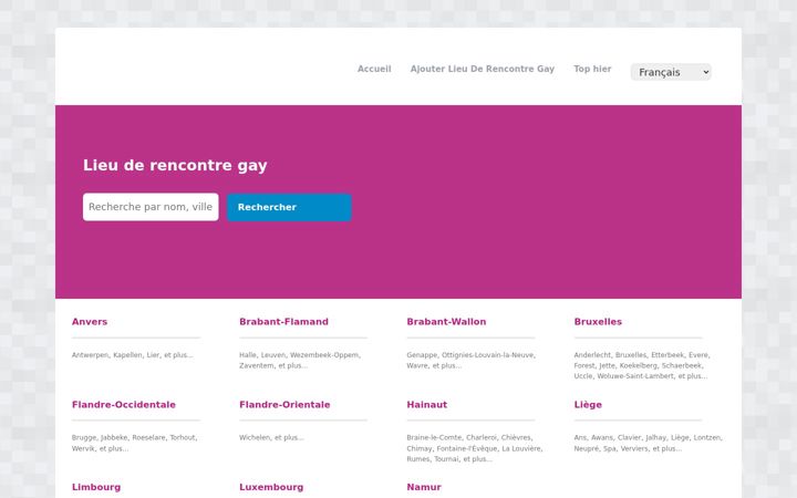 Screenshot of homoplaats.be