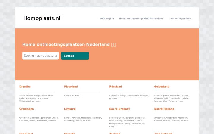 Screenshot of homoplaats.nl