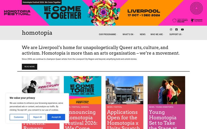 Screenshot of homotopia.net
