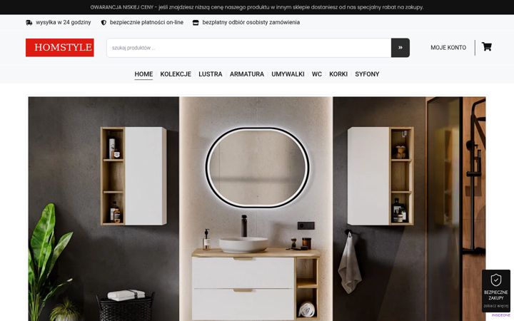 Skærmbillede af homstyle.com.pl