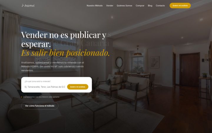 Screenshot of homvi.es