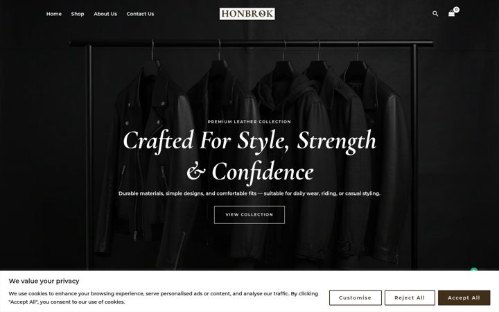 Screenshot of honbrok.com