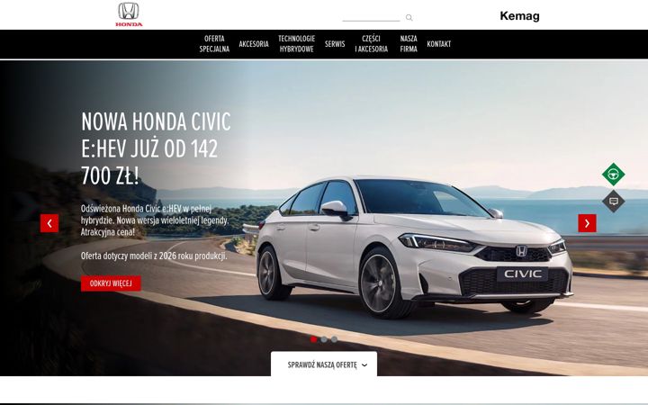 Screenshot of honda-kemag.pl