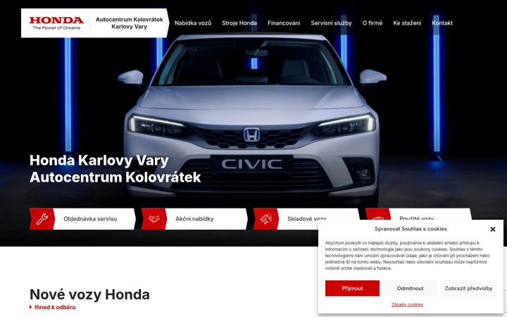 Screenshot of honda-kolovratek.cz