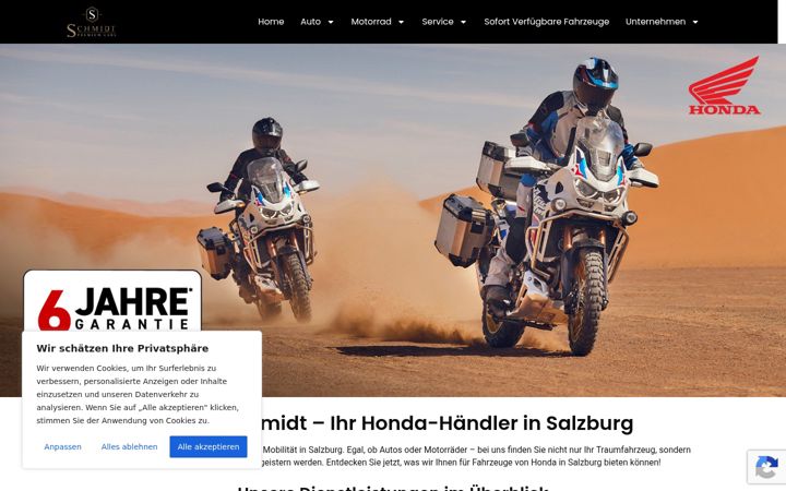 Screenshot of honda-schmidt.at