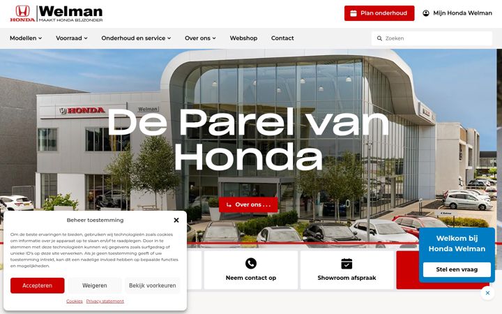 Screenshot of honda-welman.nl