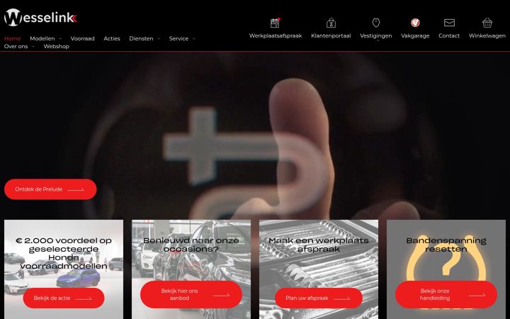 Screenshot van honda-wesselink.nl