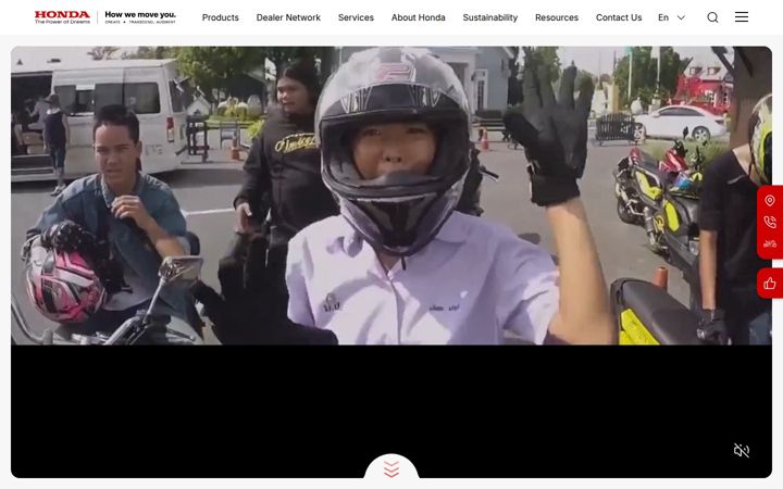 Screenshot of honda2wheelersindia.com
