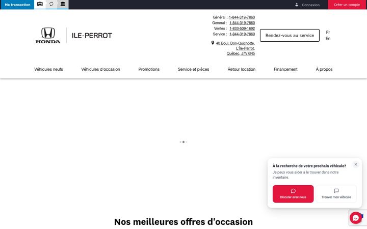 Screenshot of hondaileperrot.com
