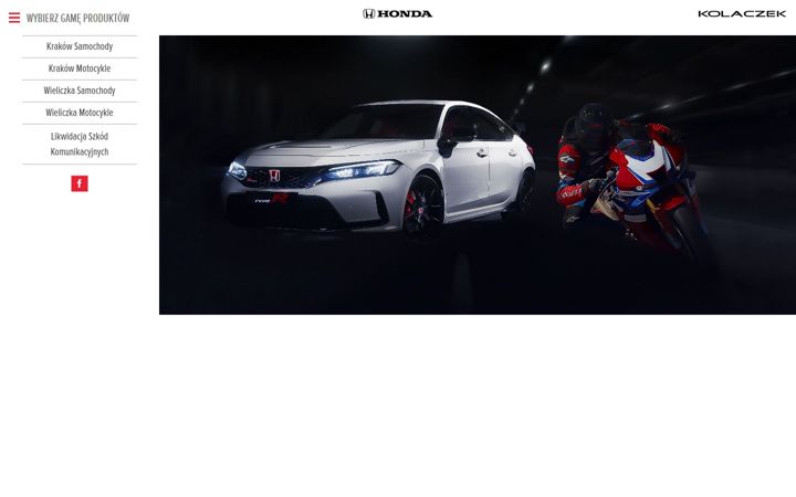 Screenshot of hondakolaczekkrakow.pl