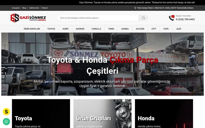 Screenshot of hondatoyotaparca.com