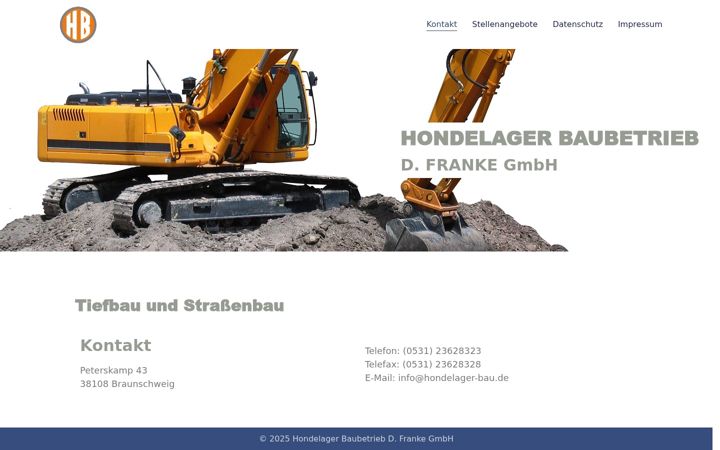 Screenshot of hondelager-bau.de
