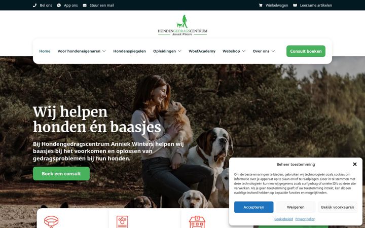 Screenshot of hondengedragscentrumaw.nl