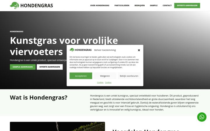 Screenshot of hondengras.nl