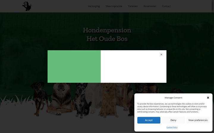 Screenshot of hondenpensionhetoudebos.nl