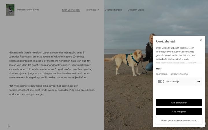 Screenshot of hondenschoolbredo.nl
