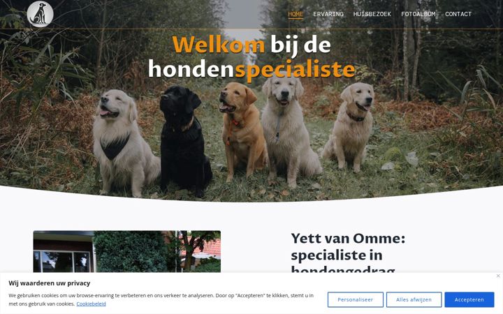 Screenshot of hondenspecialiste.nl