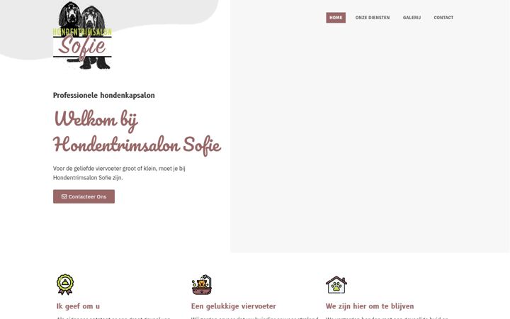 Screenshot of hondentrimsalonsofie.be