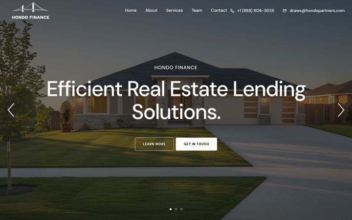 Screenshot of hondofinance.com