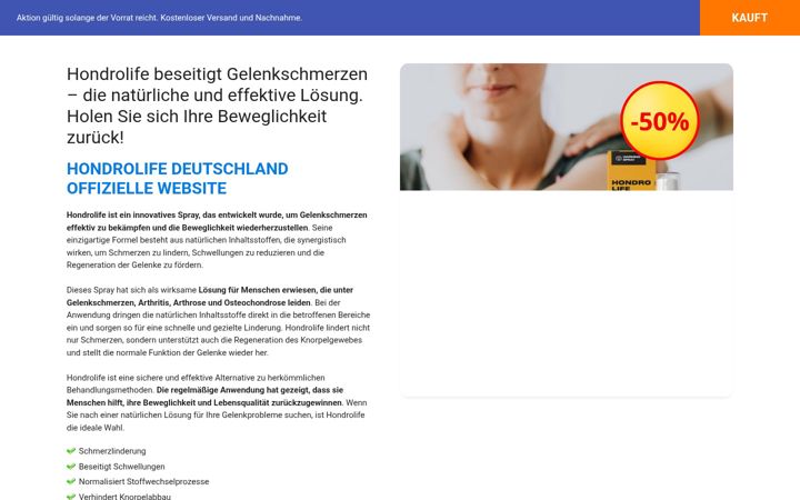 Screenshot of hondrolifedeutschland.com