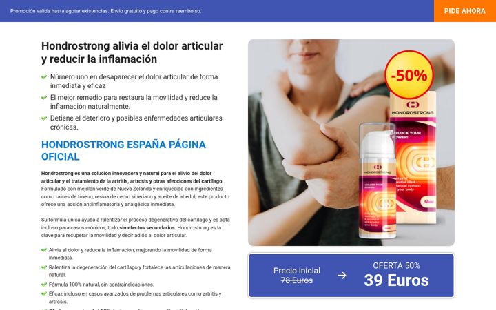 Screenshot of hondrostrongespana.com