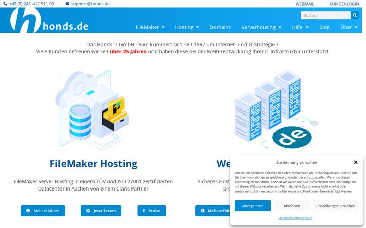 Screenshot of honds.net