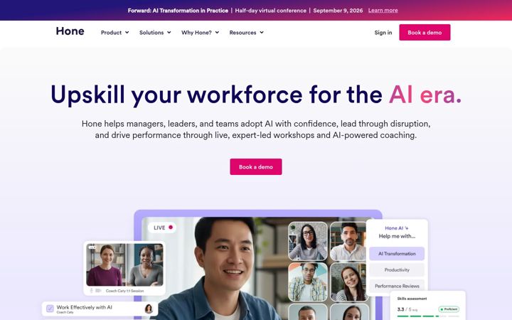 Screenshot of honehq.com