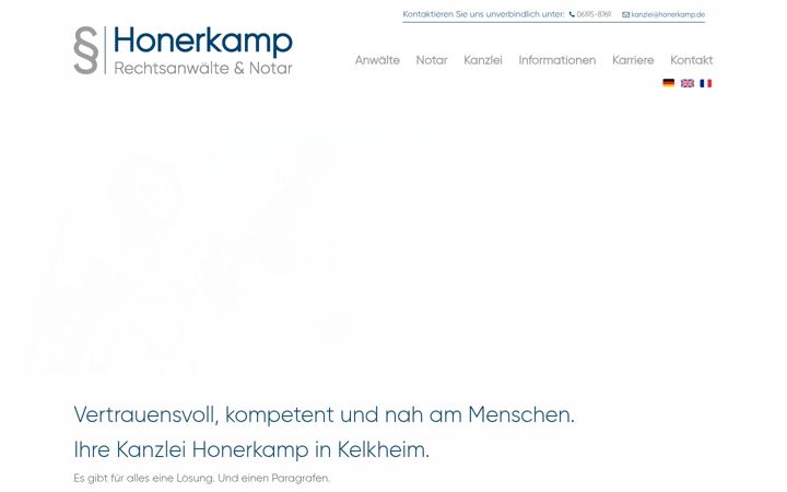 Screenshot of honerkamp.de