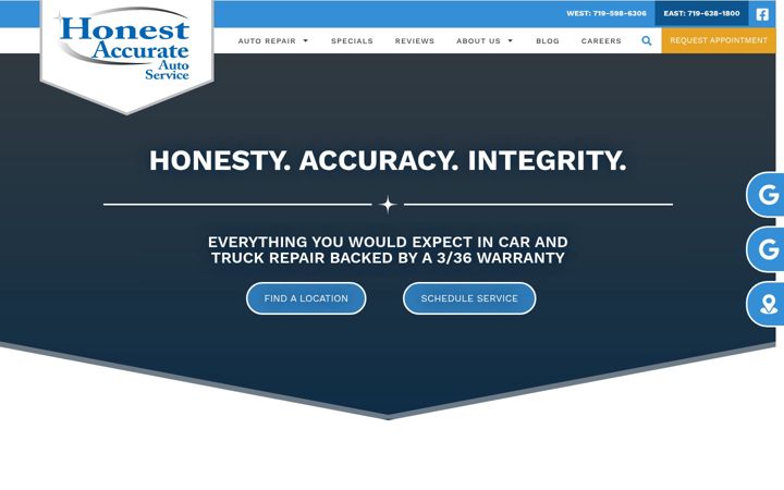 Screenshot of honestaccurateauto.com