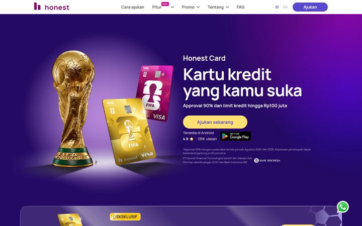 Screenshot of honestbank.com