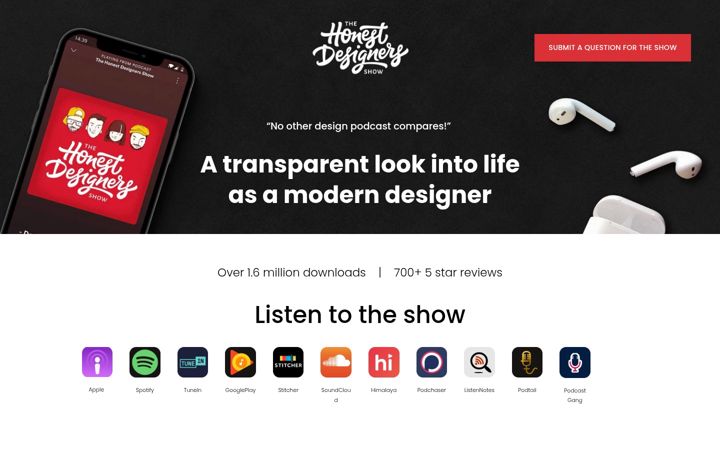 Screenshot of honestdesigners.com