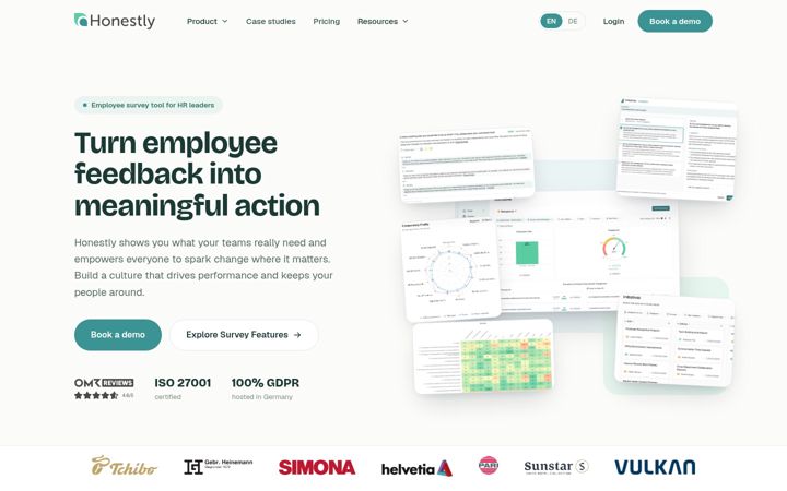 Screenshot of honestly.com