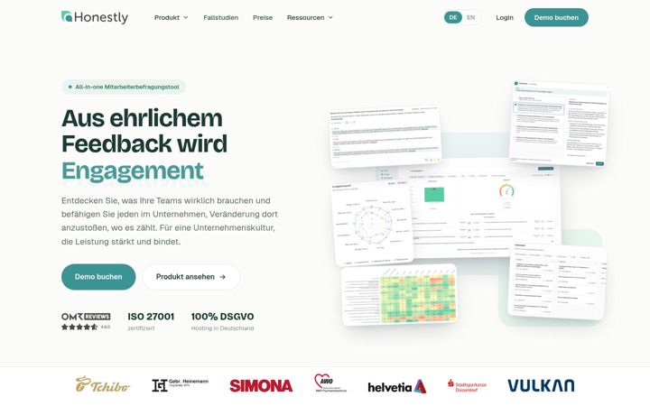 Screenshot of honestly.de
