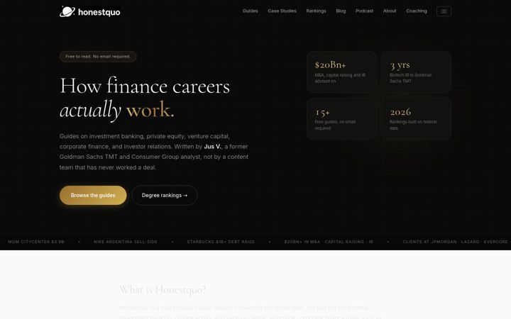 Screenshot of honestquo.com