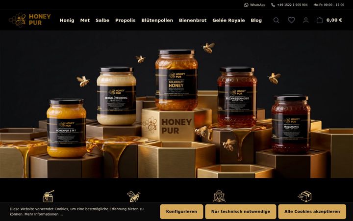 Screenshot of honey-pur.com