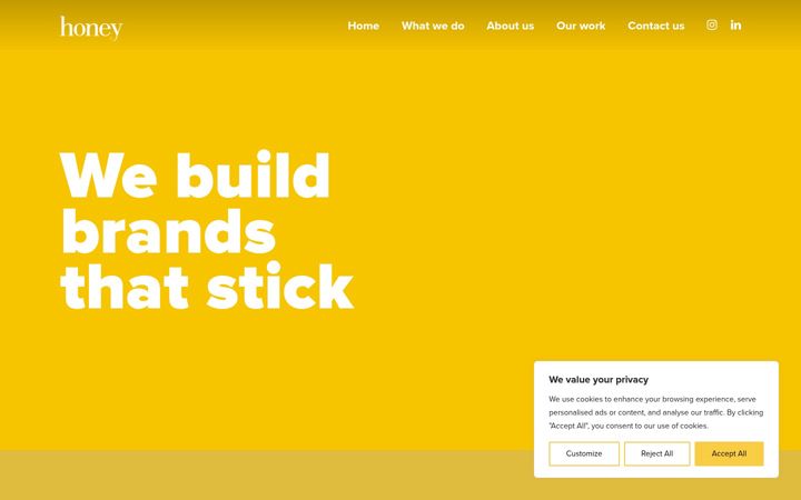 Screenshot of honey.co.uk