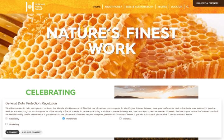 Screenshot of honey.com