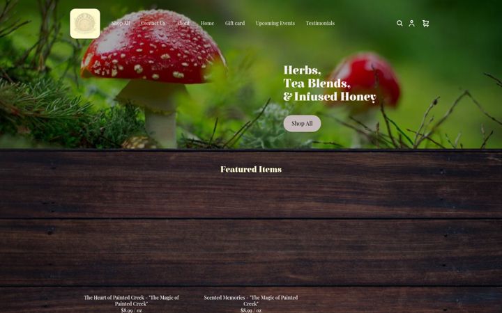 Screenshot of honeyandmoonstone.com