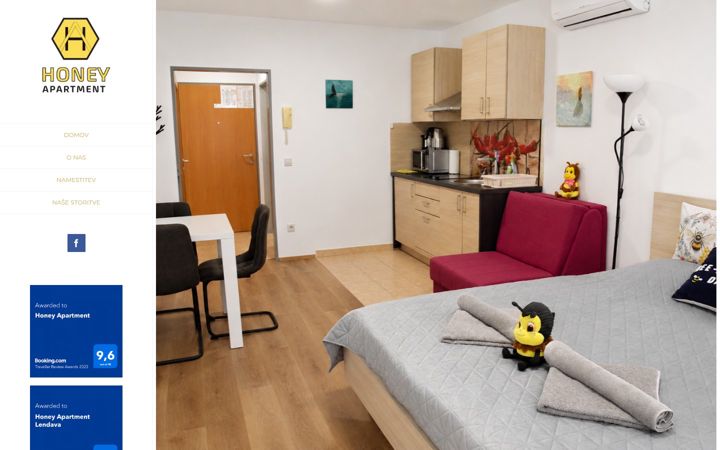 Screenshot von honeyapartment.si
