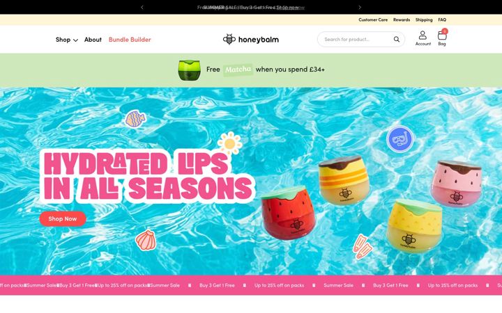 Screenshot of honeybalm.co.uk