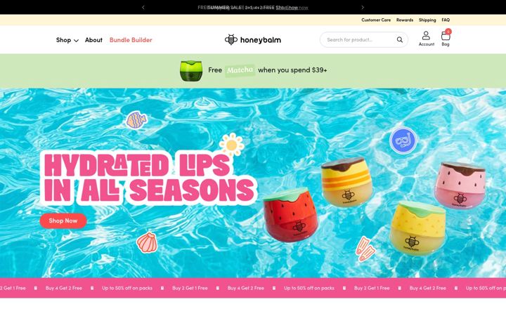Screenshot of honeybalm.com