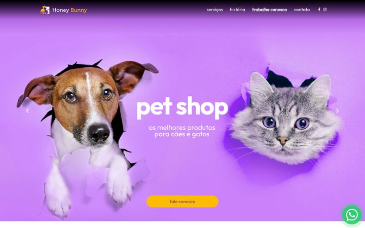 Screenshot of honeybunnypet.com.br