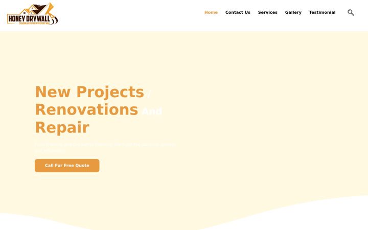 Screenshot of honeydrywall.com