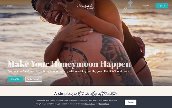 Screenshot of honeyfund.com