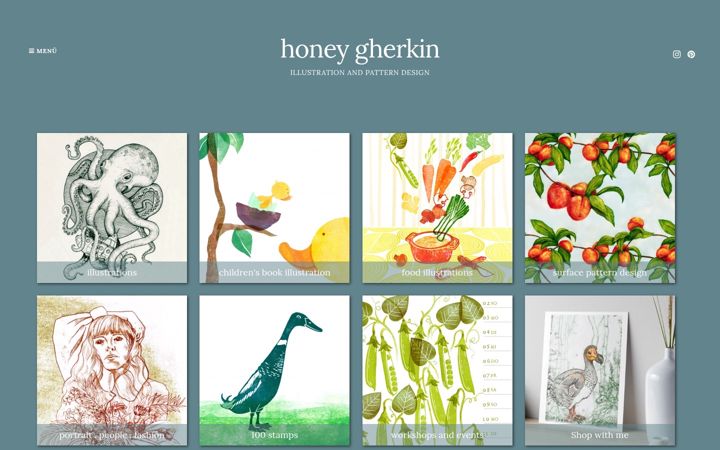 Screenshot of honeygherkin.de