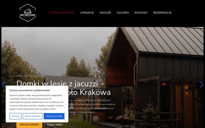 Screenshot of honeyhousewierchy.pl