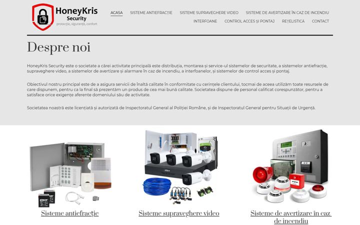 Screenshot of honeykris.ro