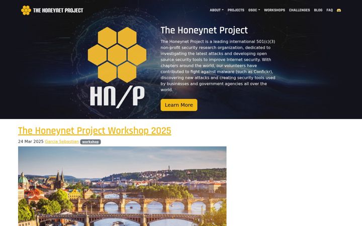 Screenshot of honeynet.org