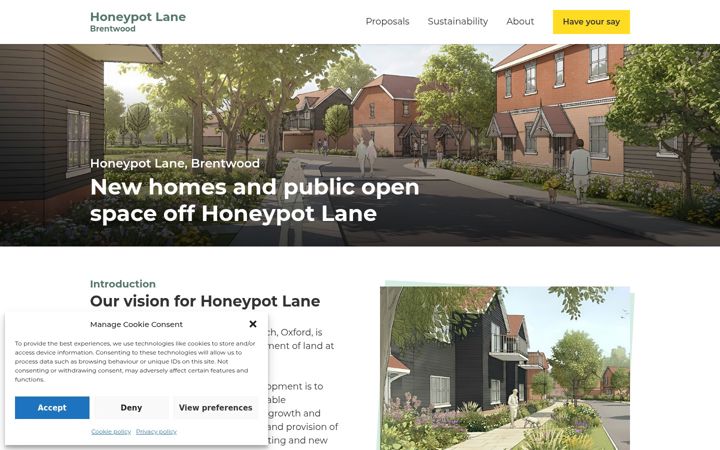 Screenshot of honeypotlaneconsultation.co.uk